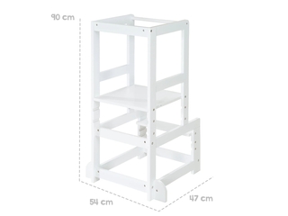 Roba Learning Tower Wit – Volgens het Montessori-Principe – Belastbaar