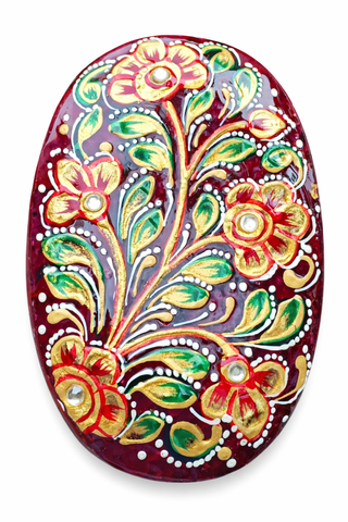 Groot decoratief | Geverfd mineraal | 1064ct, Robijnrood