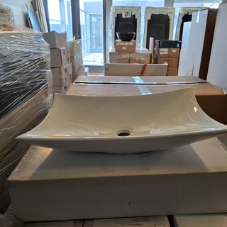 ca. 9x Waskom Best Design, Raaf, glans wit