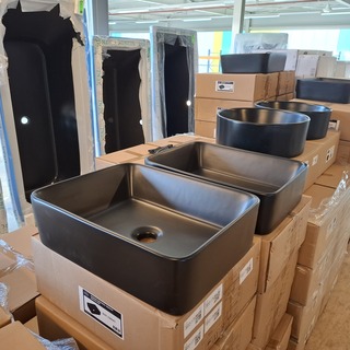 2x Waskom Best Design, Roveto, mat zwart