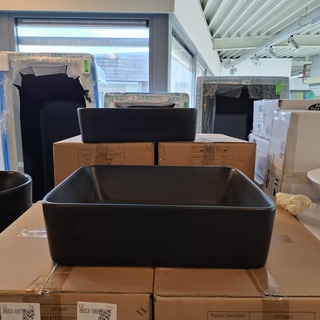 4x Waskom Best Design, Roveto, mat zwart