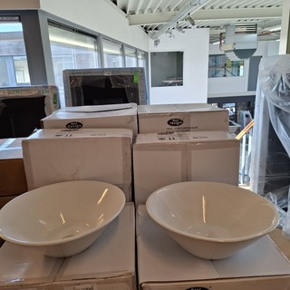 4x Waskom Best Design, Taps, glans wit