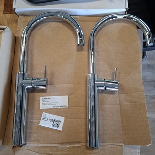 2x Waskomkraan Supergrif, serie T1, chroom