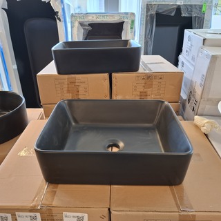 4x Waskom Best Design, Roveto, mat zwart