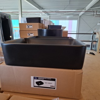 2x Waskom Best Design, Roveto, mat zwart