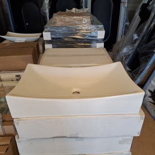 2x  Waskom Best Design, Dicta, glans wit