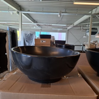 2x Waskom Best Design, Ancona, mat zwart