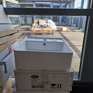 4x Wastafel Best Design, Store, glans wit