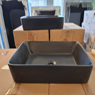 2x Waskom Best Design, Roveto, mat zwart