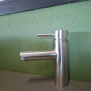 Wastafelkraan High End, rvs geborsteld