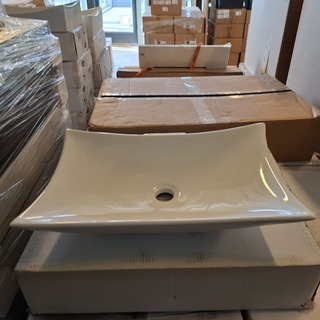 2x  Waskom Best Design, Raaf, glans wit