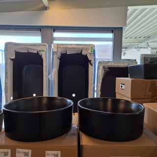 2x Waskom Best Design, Breela, mat zwart