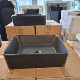 4x Waskom Best Design, Roveto, mat zwart