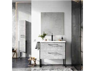 Atlantic Badmeubelframe met handdoekhouder Zwart