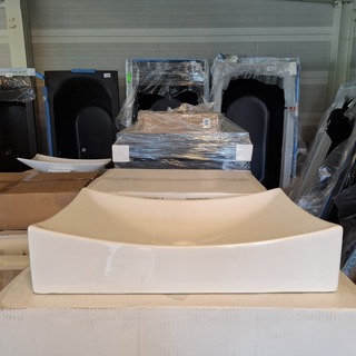 2x  Waskom Best Design, App, glans wit