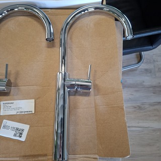 2x Waskomkraan Supergrif, serie T1, chroom