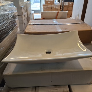 2x  Waskom Best Design, Raaf, glans wit