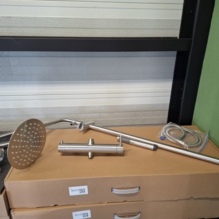 Regendoucheset opbouw, rvs geborsteld