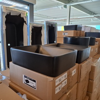 2x Waskom Best Design, Roveto, mat zwart