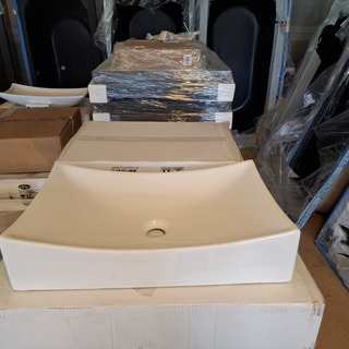 2x  Waskom Best Design, App, glans wit