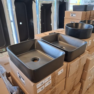 8x Waskom Best Design, Roveto, mat zwart