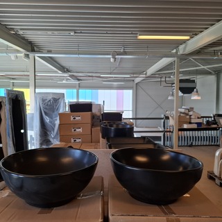 10x Waskom Best Design, Ancona, mat zwart