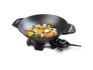 Domo DO8708W DO8708W Elektrische wok gegoten aluminium 5 literZwart