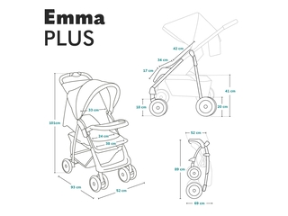 Lionelo Emma Buggy  Lichtgewicht Grijs