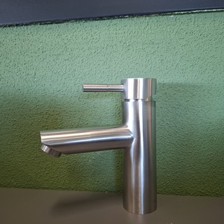 Wastafelkraan High End, rvs geborsteld