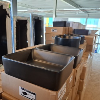 4x Waskom Best Design, Roveto, mat zwart