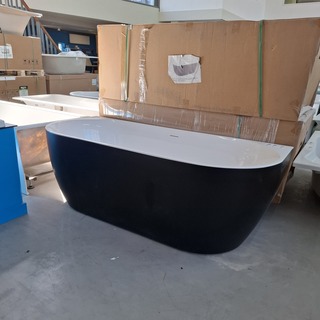 Half-vrijstaand ligbad (2 x ronde hoek) SANILUX, MOON, moon/black