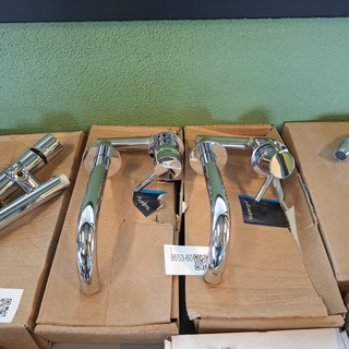 2x Inbouwkraan Supergrif, chroom