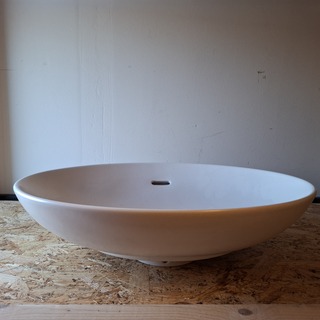 Waskom ovaal, mat wit