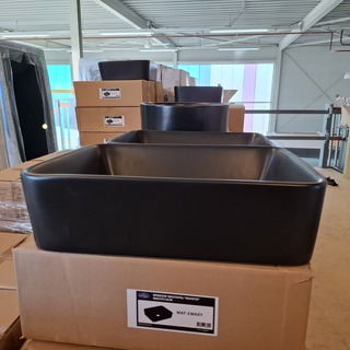 4x Waskom Best Design, Roveto, mat zwart