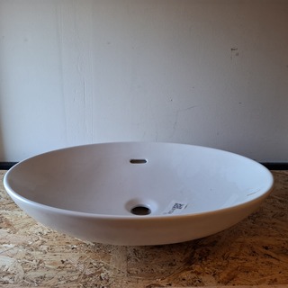 Waskom ovaal, mat wit