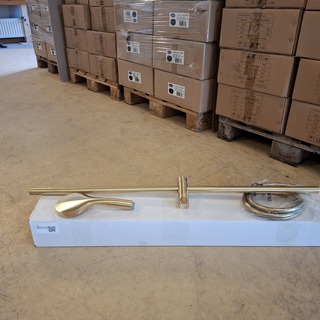 2x  Glijstangset Xenz, Dure, geborsteld goud