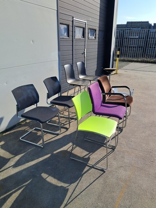 (NS materiaal) 9x diverse kantoorstoel, O.a Vepa, Gispen & Wilkhahn St
