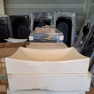 2x  Waskom Best Design, Dicta, glans wit