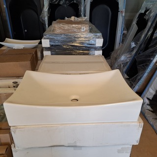 2x  Waskom Best Design, Dicta, glans wit