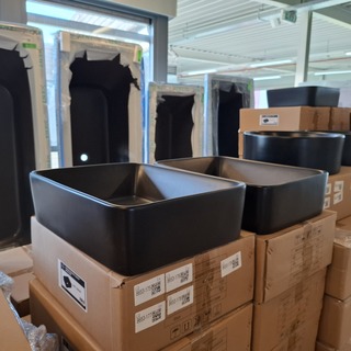 8x Waskom Best Design, Roveto, mat zwart