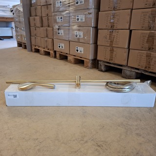 2x  Glijstangset Xenz, Dure, geborsteld goud