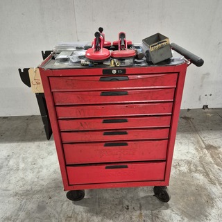 Gereedschapskar met inhoud en zuignappen, O.a Tengtools