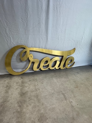 3D letters Create, goud