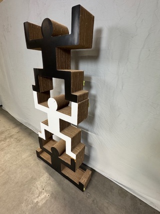 3x Boekenkast Kubedesign, zwart en wit