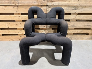 2x Design stoel, Varier, Ekstrem, KNIT 009 Black