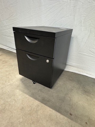 Ladenblok, zwart, verrijdbaar