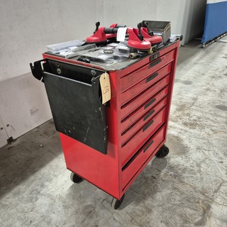 Gereedschapskar met inhoud en zuignappen, O.a Tengtools