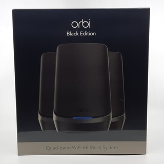 2x Router systeem, Netgear, Orbi Black – Quad Band WiFi 6E Mesh System
