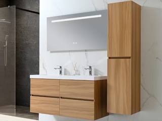 Badkamermeubel Vonato, Naturis 120, licht hout decor