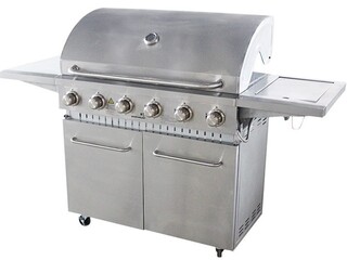 Gasbarbecue Vonato, RVS Traditionele Grill Elite 6, zilverkleurig, rvs
